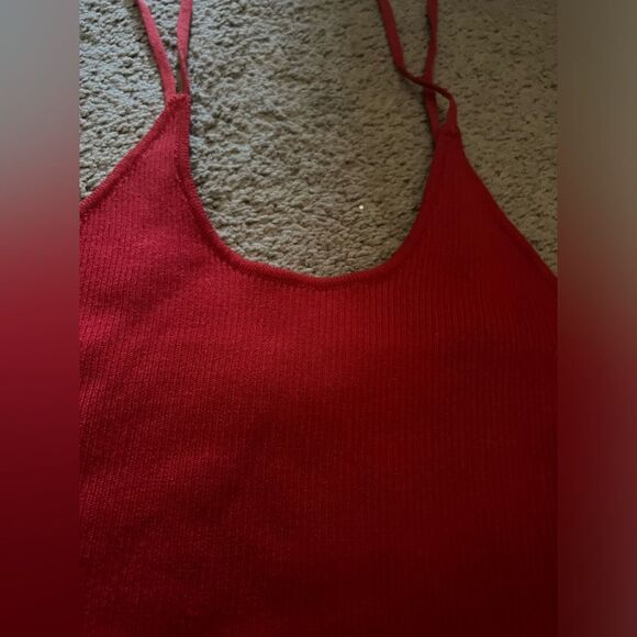 Zara small ribbed spaghetti strap top - Picture 5 of 9